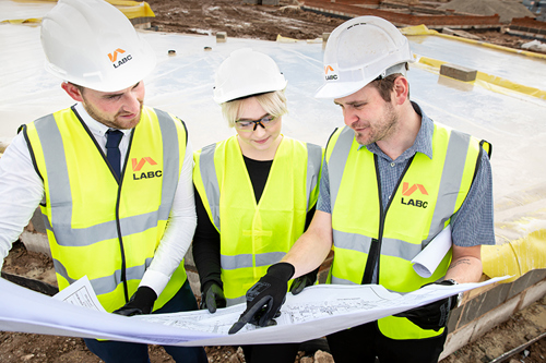 Building control surveyors on site